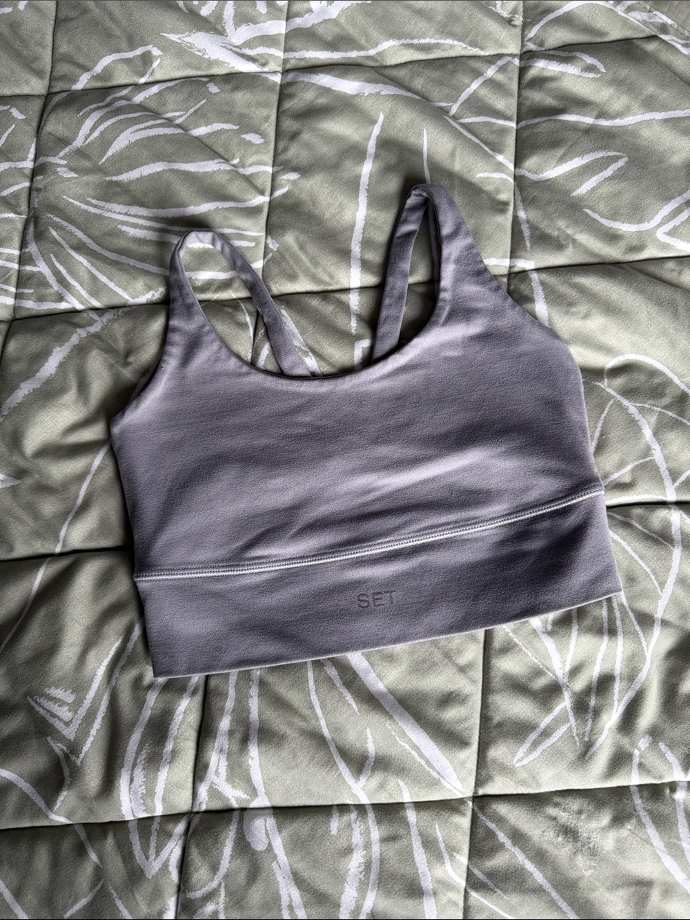 SET Active Lavender Gray Seamless Sports Bra